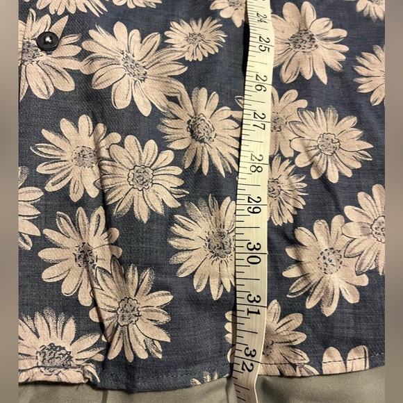 Barabas Size:3XL  Mens Long Sleeve Shirt Blue Floral Pattern Button Front - Picture 10 of 16